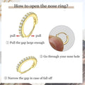 Briana Williams 10PCS 20G Nose Rings Hoops Stud 316L Stainless Steel Nose Rings CZ Nose Screw Studs