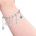 Time and Tru Women's Silver-Tone Interchangeable Faith Theme Charms Bracelet.