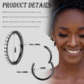 Briana Williams 3PCS Nose Rings Hoops Double Hoop Nose Rings 18G Hinged Conch Piercing Jewelry