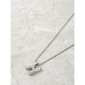 No Boundaries Silvertone Initial Bubble Letter Necklace, 1 Piece, Letter H