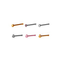 No Boundaries 20G Nose Ring Multi Pack, 6-Piece Set
