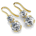 Cate & Chloe Kadence 18k Yellow Gold Plated Dangle Earrings with Swarovski Crystals Gift for Women