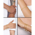 Jewelry Atelier Gold Filled Chain Bracelet Collection - 14K Solid Yellow Gold Filled Figaro Chain Bracelets for Women and Men with Different Sizes (4.7mm)