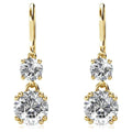 Cate & Chloe Kadence 18k Yellow Gold Plated Dangle Earrings with Swarovski Crystals Gift for Women
