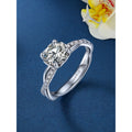 MomentWish Promise Ring for Women,1 Carat Moissanite Engagement Rings for Her S925 Sterling Silver, Simulated Diamond Twisted Vine Rings-Size 7