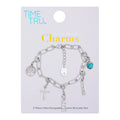 Time and Tru Women's Silver-Tone Interchangeable Faith Theme Charms Bracelet.