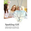 Bestyle Tree of Life Heart Crystal Necklaces for Women, Moonstone Necklace June Birthstone Pendant Jewelry Gift for Mother Wife