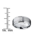 Metal Masters Mens Tungsten Ring Wedding Band Raised Brushed Finish 9mm