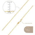Jewelry Atelier Gold Chain Necklace Collection - 14K Solid Yellow Gold Filled Rope Chain Necklaces for Women and Men with Different Sizes (2.1mm, 2.7mm, or 3.8mm)