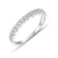 JeenMata 0.25 Carat Milgrain Band - Vintage Band - 18K White Gold Over Silver