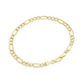Jewelry Atelier Gold Filled Chain Bracelet Collection - 14K Solid Yellow Gold Filled Figaro Chain Bracelets for Women and Men with Different Sizes (4.7mm)