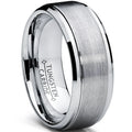 Metal Masters Mens Tungsten Ring Wedding Band Raised Brushed Finish 9mm