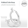 Kezef Women's Sterling Silver Hoop Earrings - 925 Earring Hoops - Hypoallergenic - 18mm