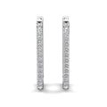Cate & Chloe Nadia 18k White Gold Plated 24mm Hoop Earrings with Swarovski Crystals Gift for Women