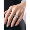 Believe in Brilliance Women's size 8 Fine Silver Plate Oval Bridal Ring Set with CZ Stones