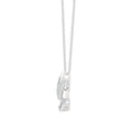 Brilliance Sterling Silver 1/10 Cttw Dia Pave Tilted Heart Everyday Pendant, 18" (J, I3), Female Teenagers and Adults