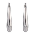 Time and Tru Adult Female Silver-Tone Rectangular Hoop Click-It Earring