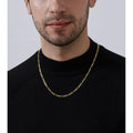 Jewelry Atelier Gold Chain Necklace Collection - 14K Solid Yellow Gold Filled Figaro Chain Necklaces for Women and Men with Different Sizes (2.8mm, 3.7mm, 4.7mm, 5.6mm)