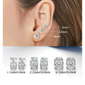 MomentWish 1 Carat Round Brilliant Cut Moissanite Stud Earrings D Color VVS1 Simulated Diamond Sterling Silver Earrings Gift for Women