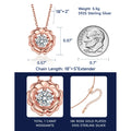 MomentWish 1Carat Moissanite Pendent for Women, 925 Sterling Silver Dance Necklace for Anniversary Mother's Day Valentines Gift