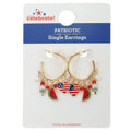 Way to Celebrate Americana Charmy Hoop, Goldtone Metal, 1 Pair