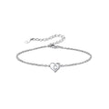 Silvora Initial C Bracelet Women Sterling Silver Letter Chic Silver Heart Bracelets
