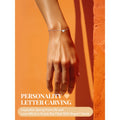 Silvora Initial C Bracelet Women Sterling Silver Letter Chic Silver Heart Bracelets