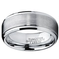 Metal Masters Mens Tungsten Ring Wedding Band Raised Brushed Finish 9mm
