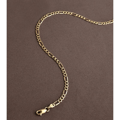 Jewelry Atelier Gold Chain Necklace Collection - 14K Solid Yellow Gold Filled Figaro Chain Necklaces for Women and Men with Different Sizes (2.8mm, 3.7mm, 4.7mm, 5.6mm)